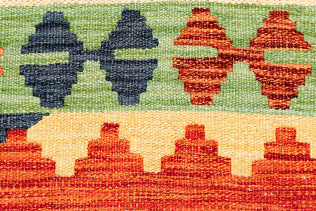 Handgewebter Kelim-Teppich aus Schurwolle, 177 × 248 cm