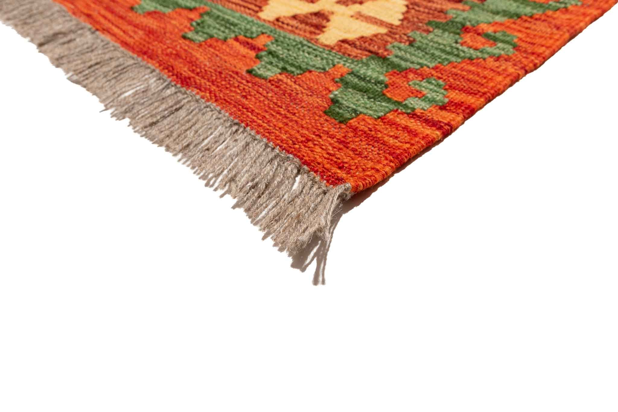 Handgewebter Kelim-Teppich aus Schurwolle, 177 × 248 cm