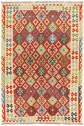 Handgewebter Kelim-Teppich aus Schurwolle, 202 × 297 cm