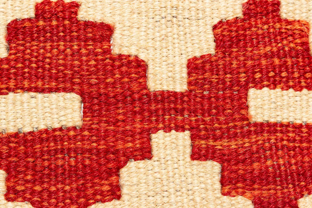 Handgewebter Kelim-Teppich aus Schurwolle, 202 × 297 cm