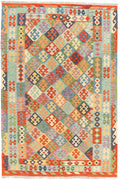 Handgewebter Kelim-Teppich aus Schurwolle, 200 × 299 cm