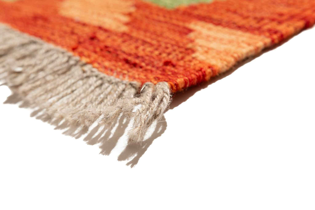 Handgewebter Kelim-Teppich aus Schurwolle, 200 × 299 cm