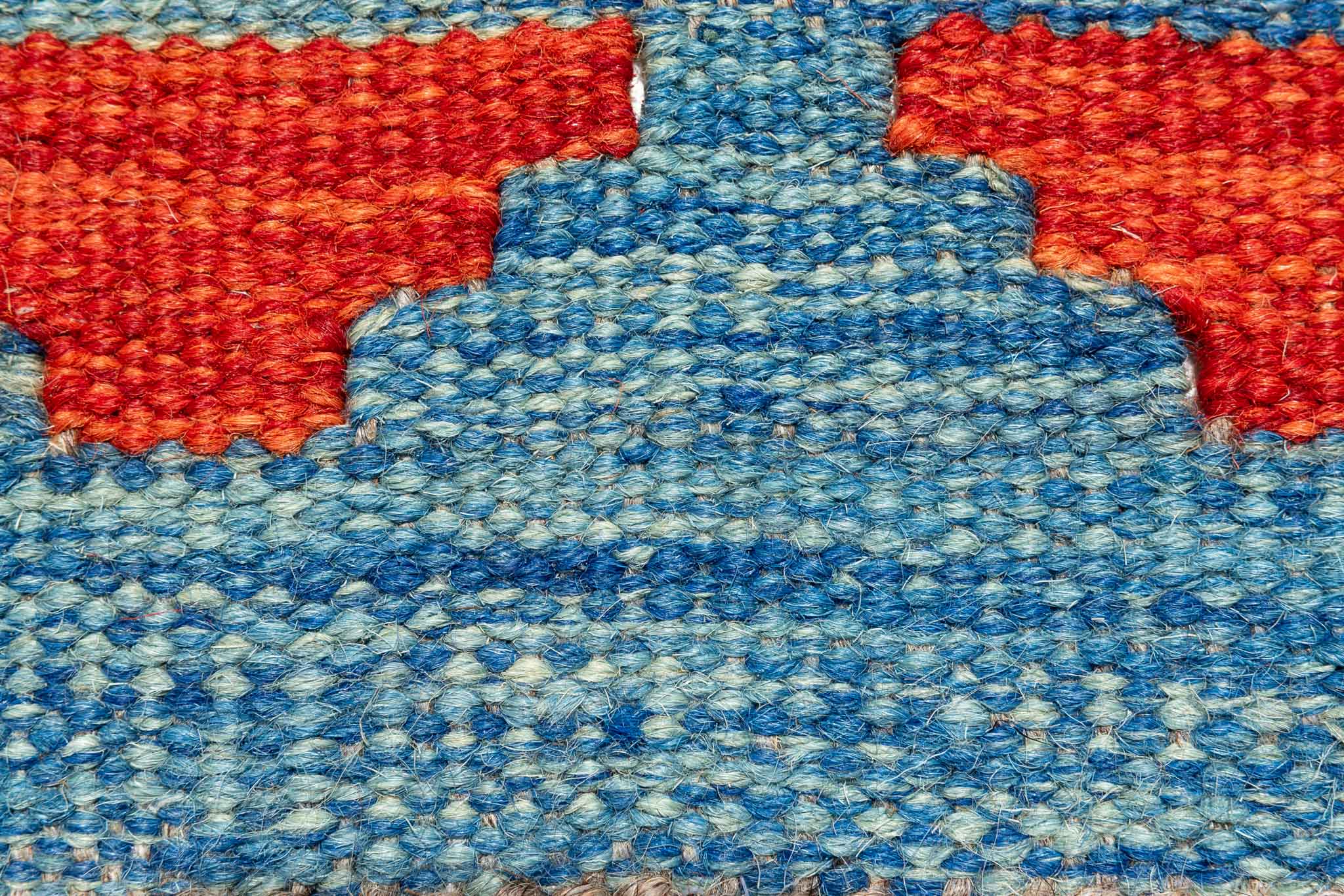 Handgewebter Kelim-Teppich aus Schurwolle, 196 × 289 cm