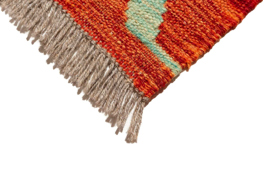 Handgewebter Kelim-Teppich aus Schurwolle, 208 × 299 cm