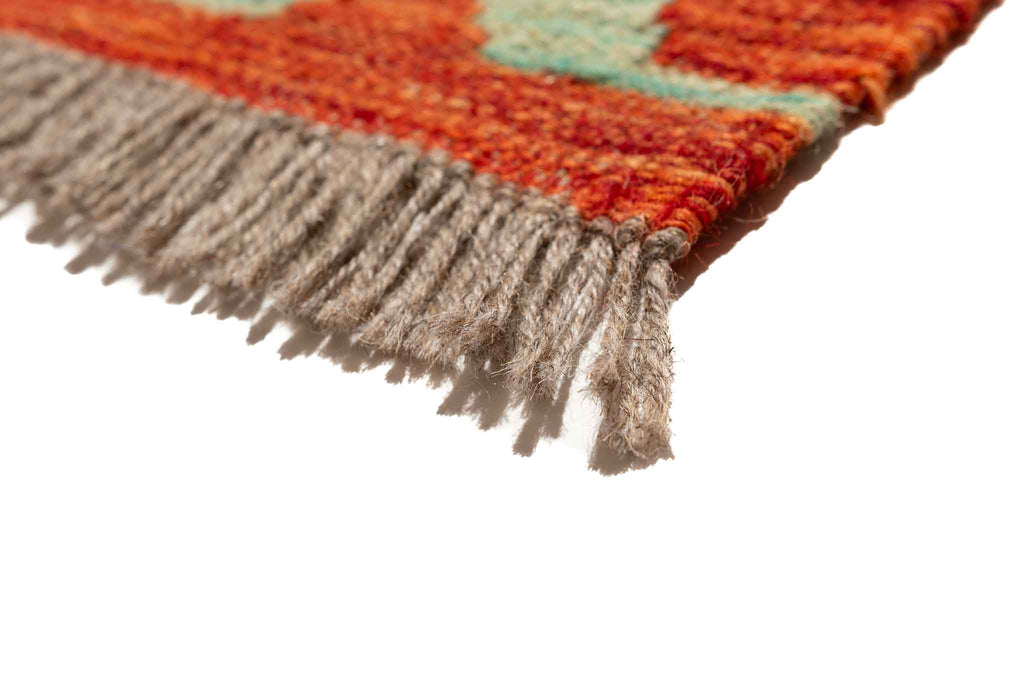 Handgewebter Kelim-Teppich aus Schurwolle, 208 × 299 cm