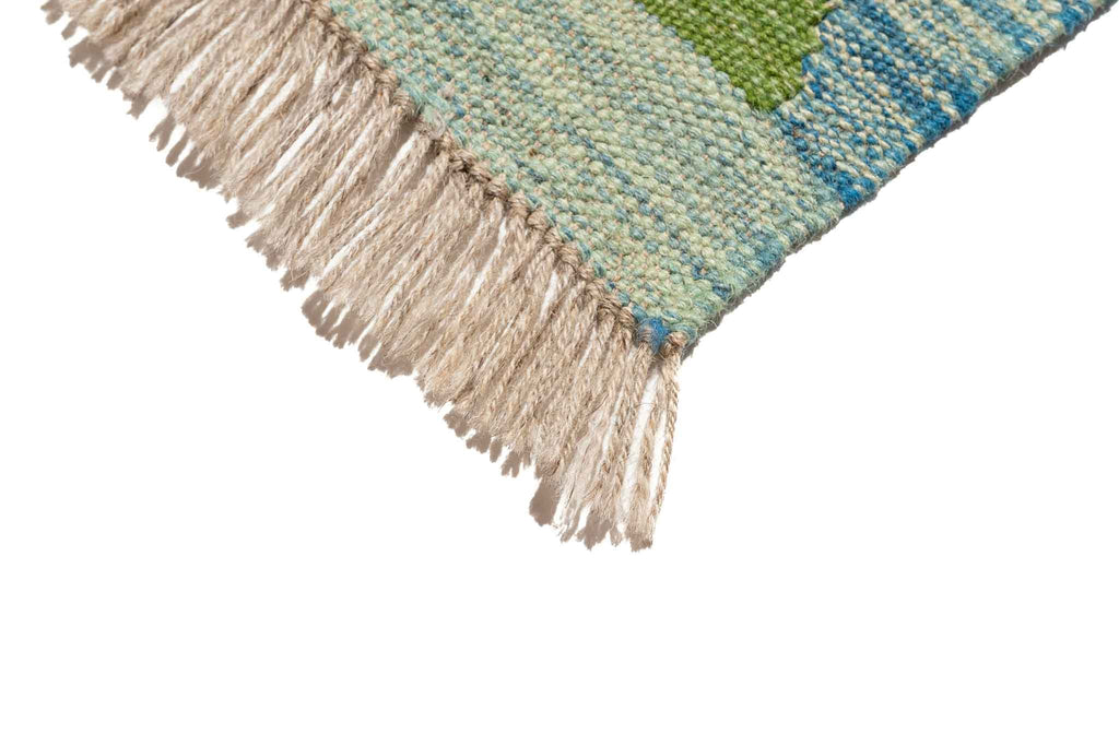 Handgewebter Kelim-Teppich aus Schurwolle, 202 × 298 cm
