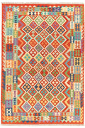 Handgewebter Kelim-Teppich aus Schurwolle, 200 × 296 cm