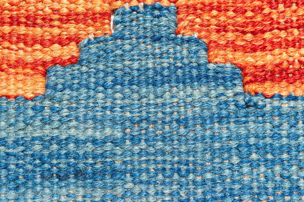 Handgewebter Kelim-Teppich aus Schurwolle, 194 × 292 cm