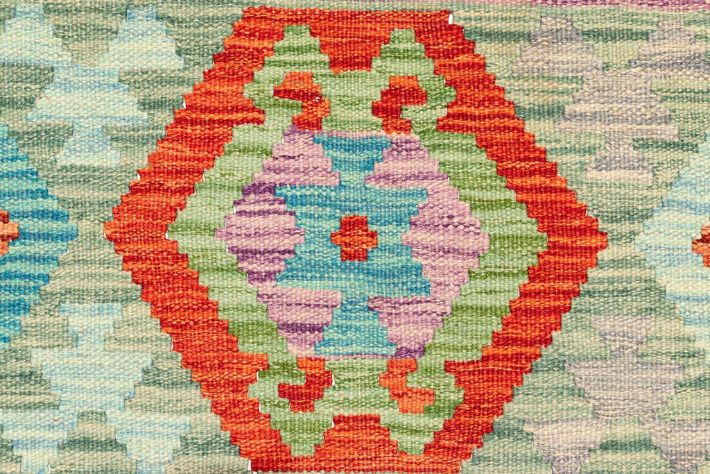 Handgewebter Kelim-Teppich aus Schurwolle, 200 × 292 cm