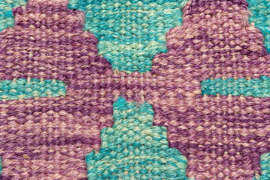 Handgewebter Kelim-Teppich aus Schurwolle, 204 × 299 cm
