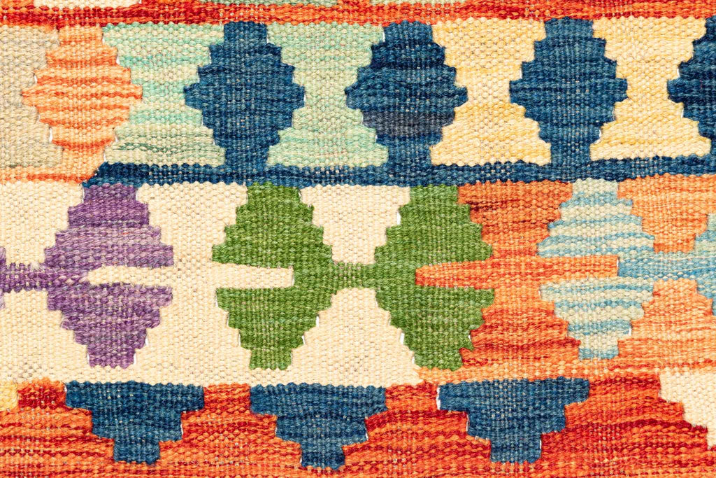 Handgewebter Kelim-Teppich aus Schurwolle, 200 × 292 cm