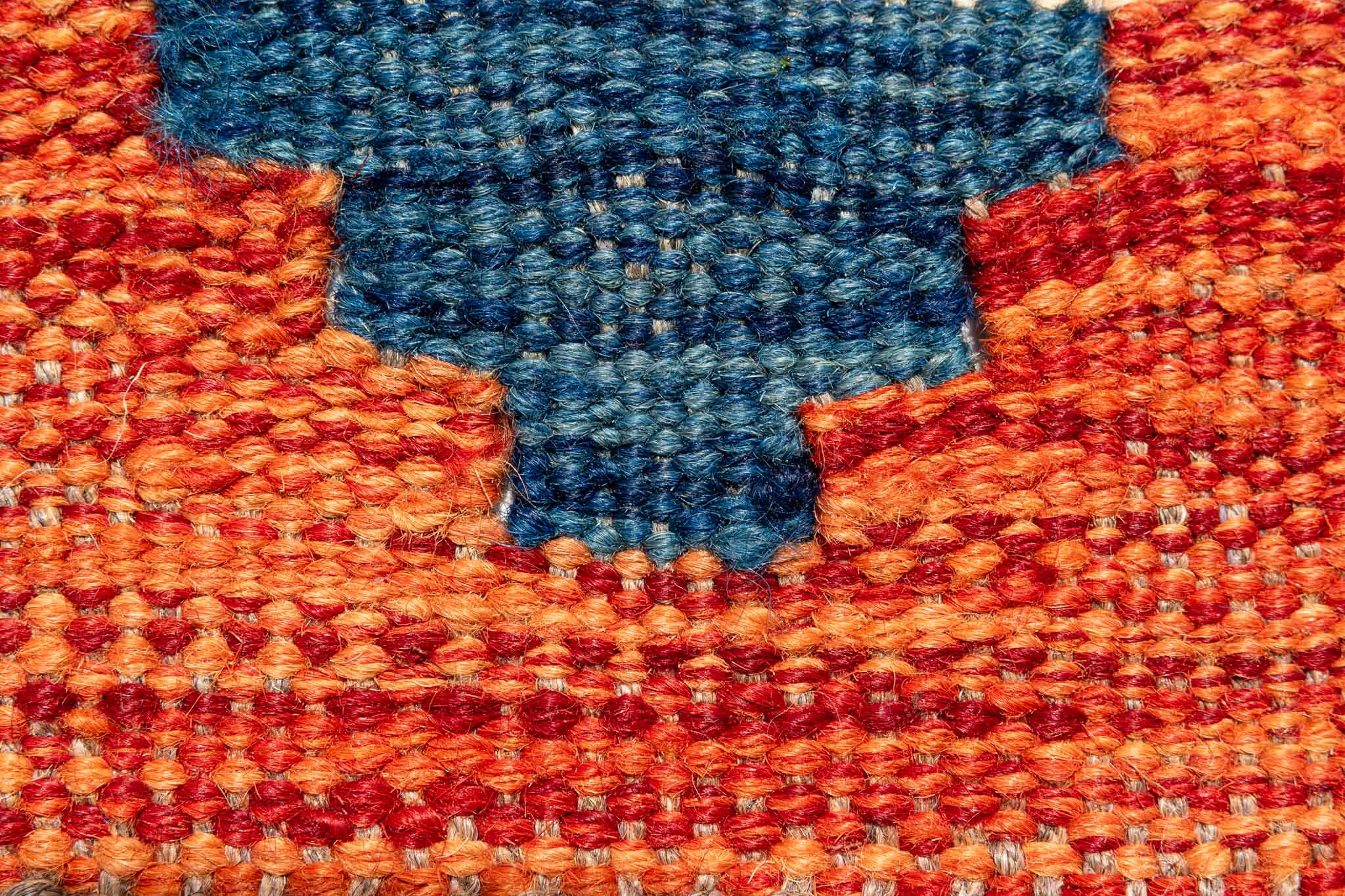 Handgewebter Kelim-Teppich aus Schurwolle, 200 × 292 cm