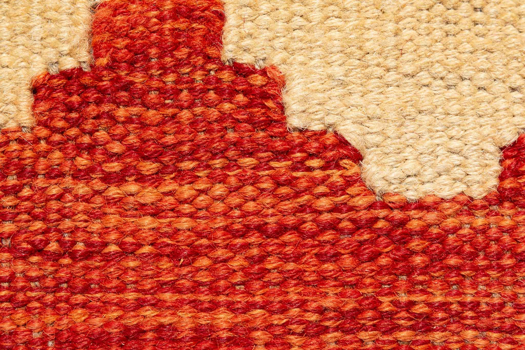 Handgewebter Kelim-Teppich aus Schurwolle, 200 × 300 cm
