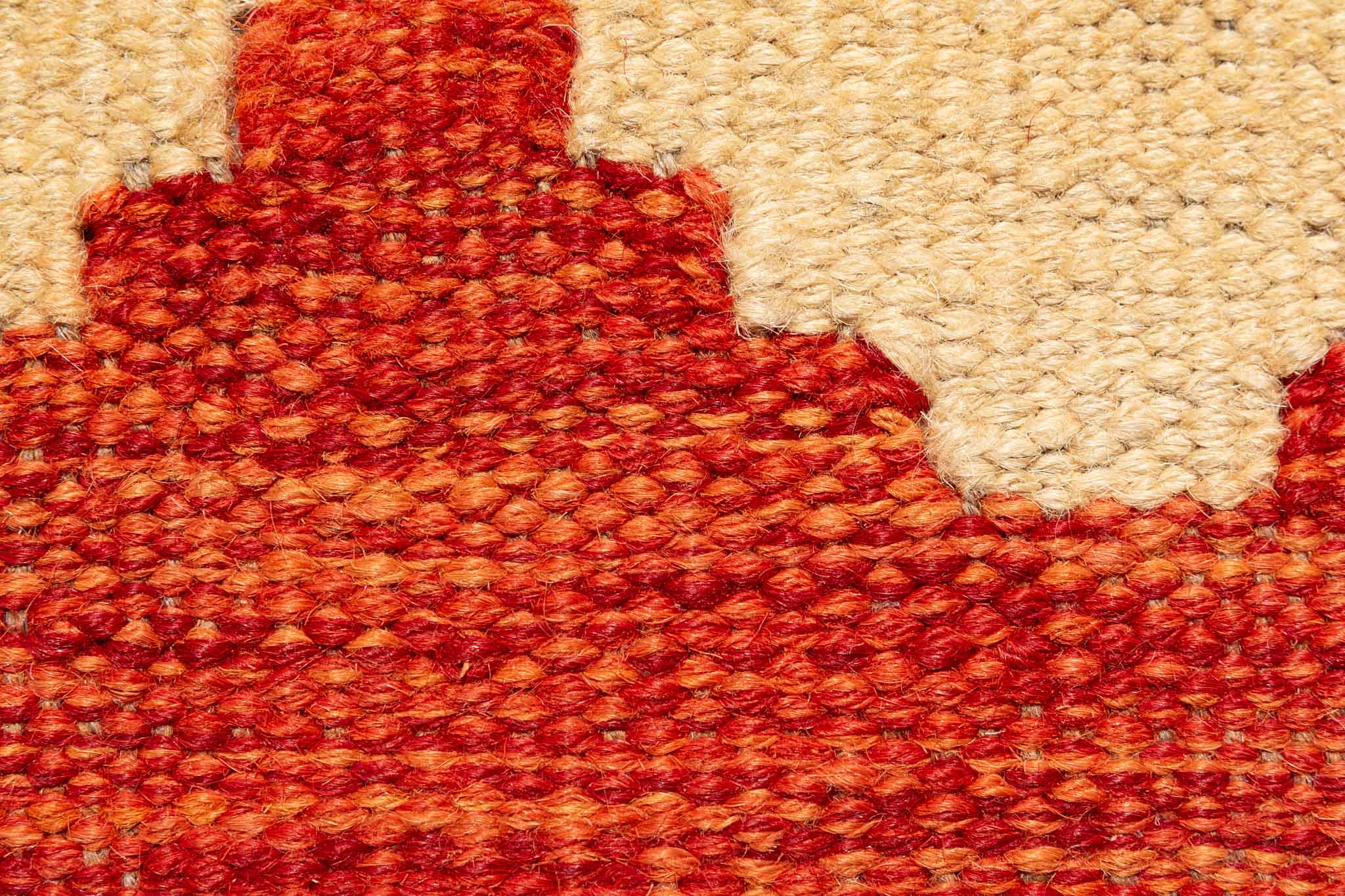 Handgewebter Kelim-Teppich aus Schurwolle, 200 × 300 cm