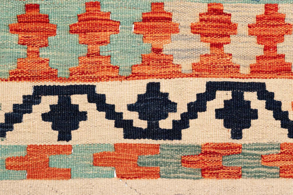 Handgewebter Kelim-Teppich aus Schurwolle, 258 × 345 cm