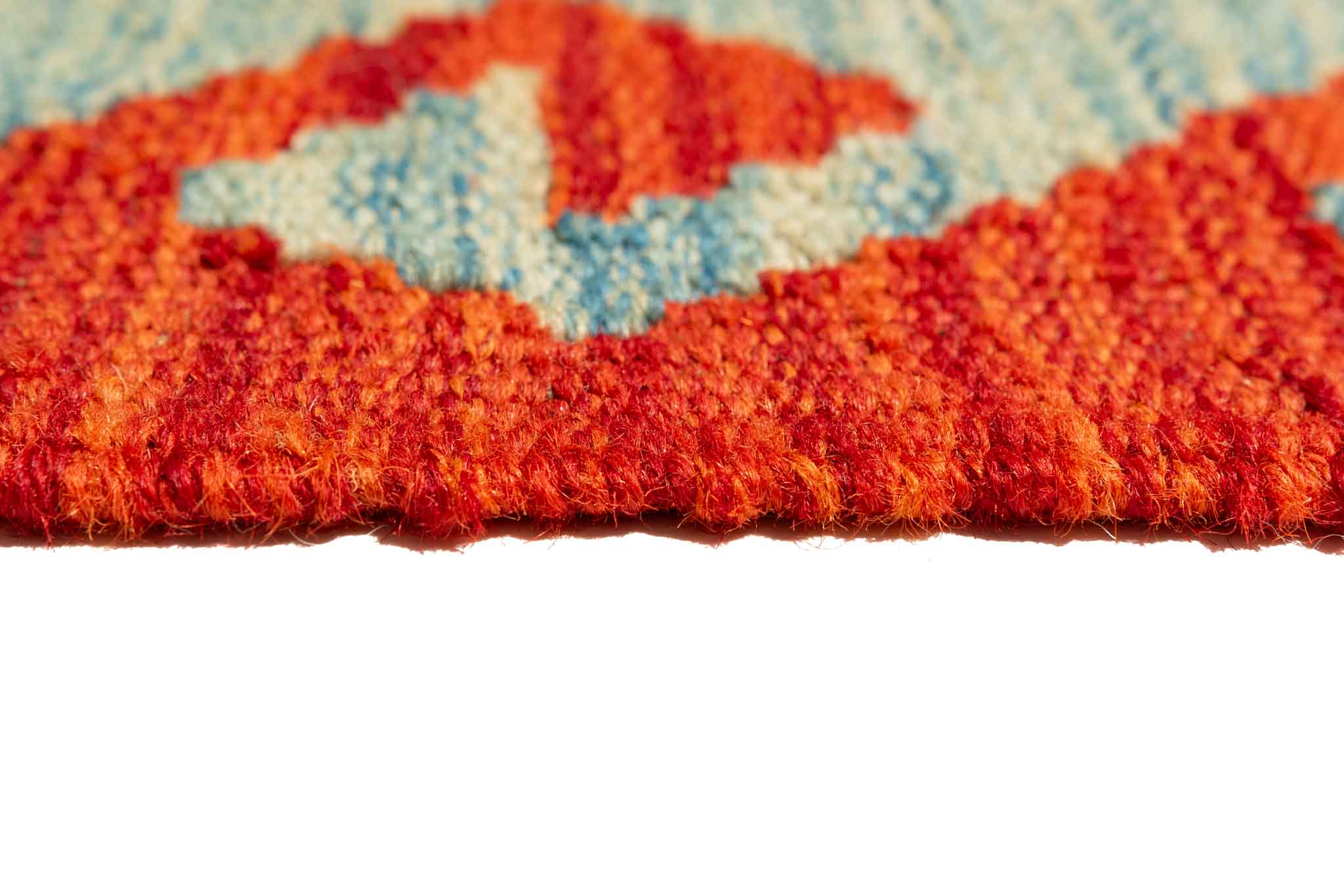 Handgewebter Kelim-Teppich aus Schurwolle, 79 × 305 cm