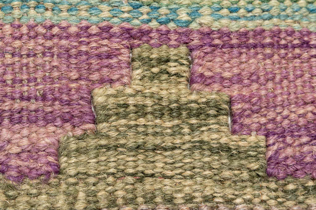 Handgewebter Kelim-Teppich aus Schurwolle, 83 × 288 cm