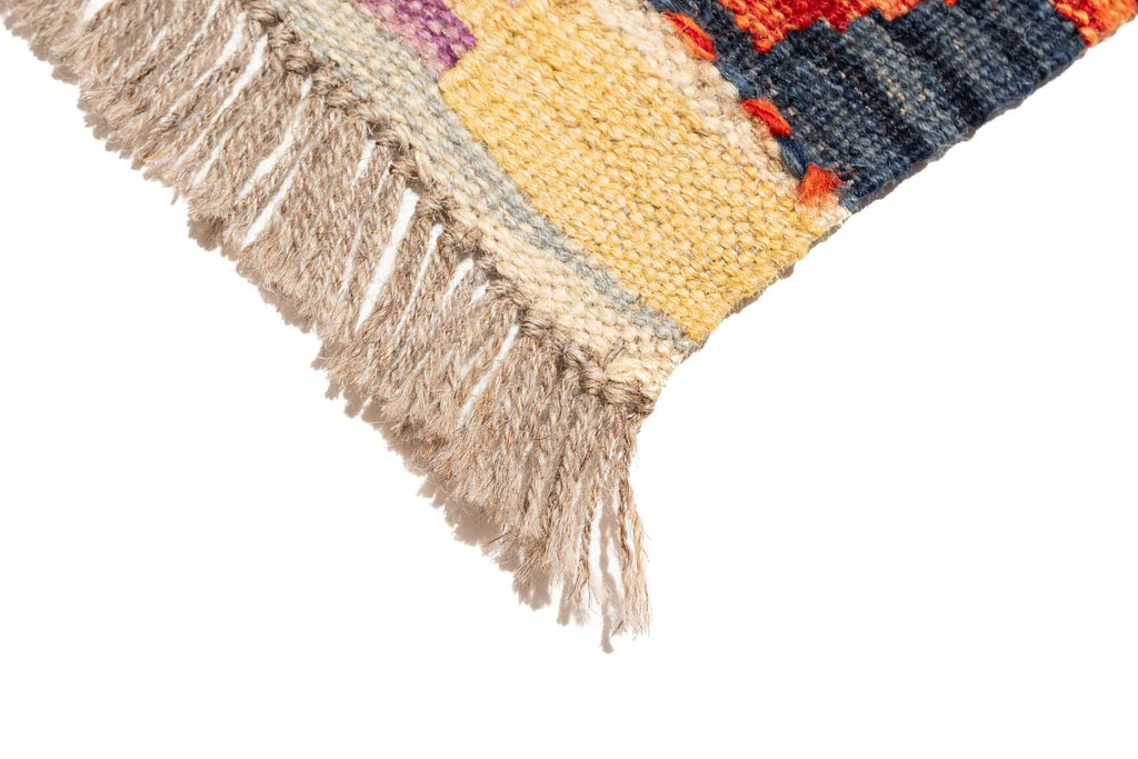 Handgewebter Kelim-Teppich aus Schurwolle, 86 × 297 cm