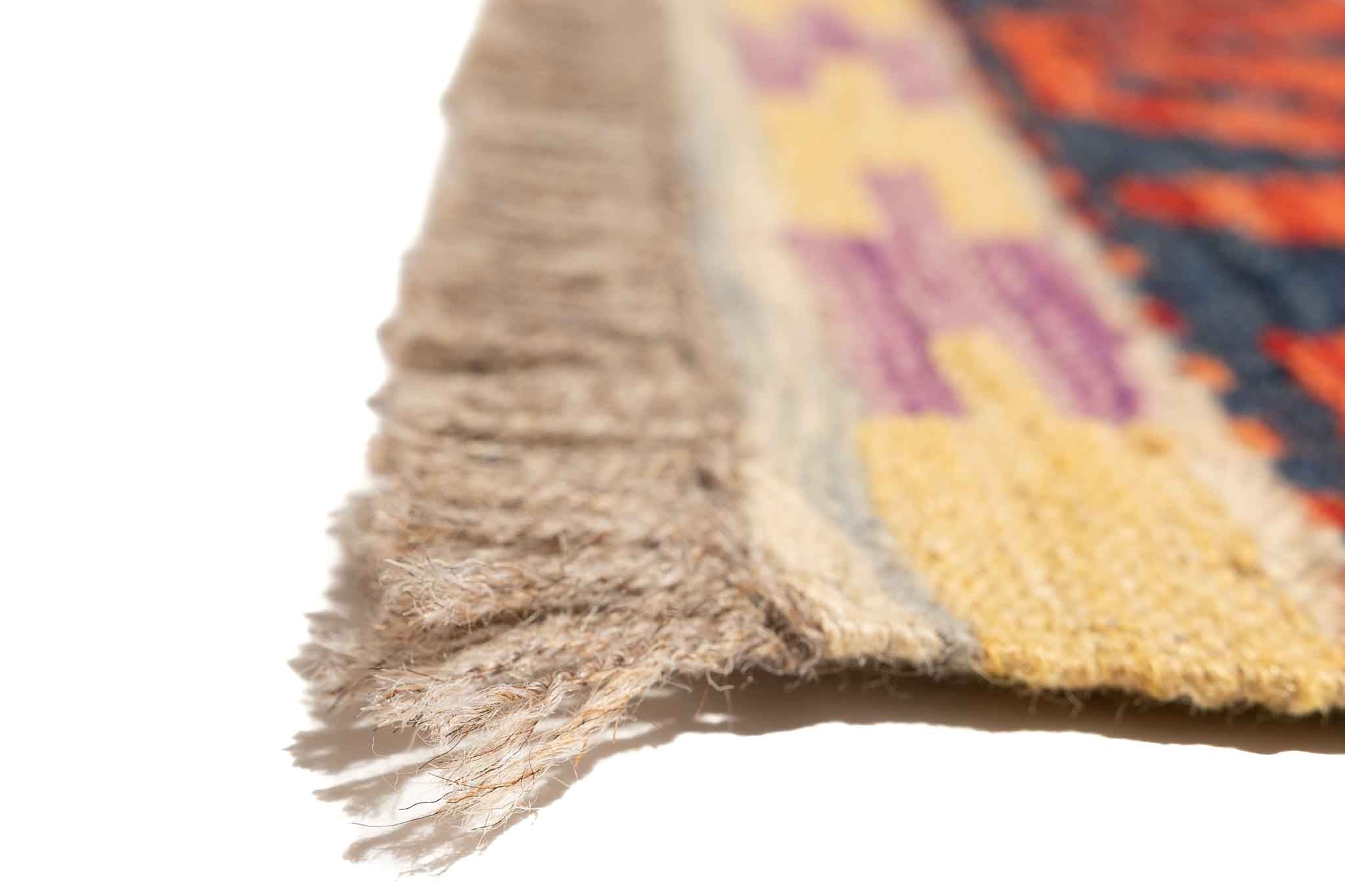 Handgewebter Kelim-Teppich aus Schurwolle, 86 × 297 cm