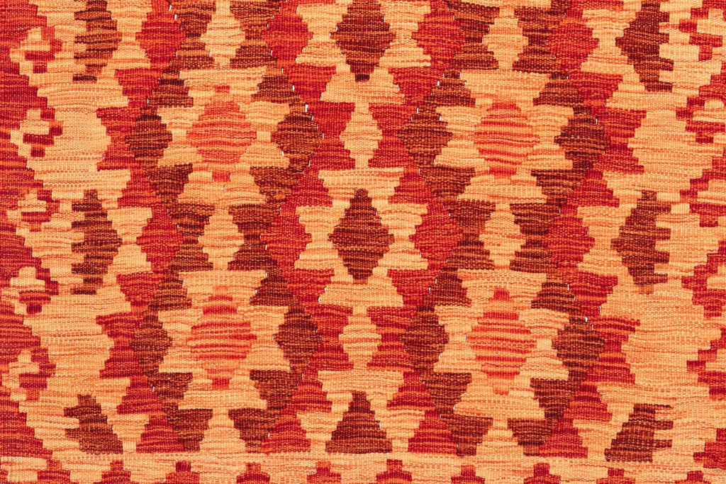 Handgewebter Kelim-Teppich aus Schurwolle, 80 × 291 cm