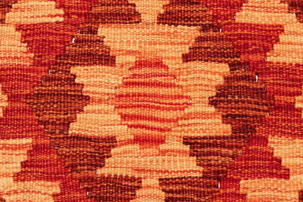 Handgewebter Kelim-Teppich aus Schurwolle, 80 × 291 cm