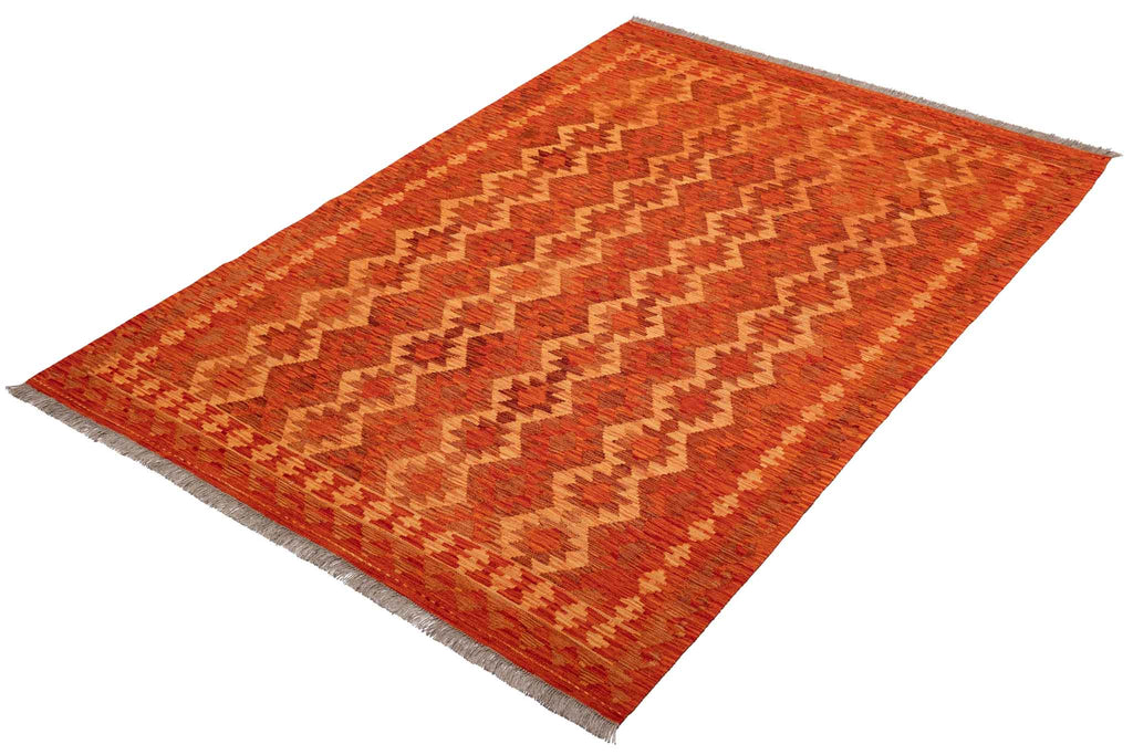 Handgewebter Kelim-Teppich aus Schurwolle, 166 × 239 cm