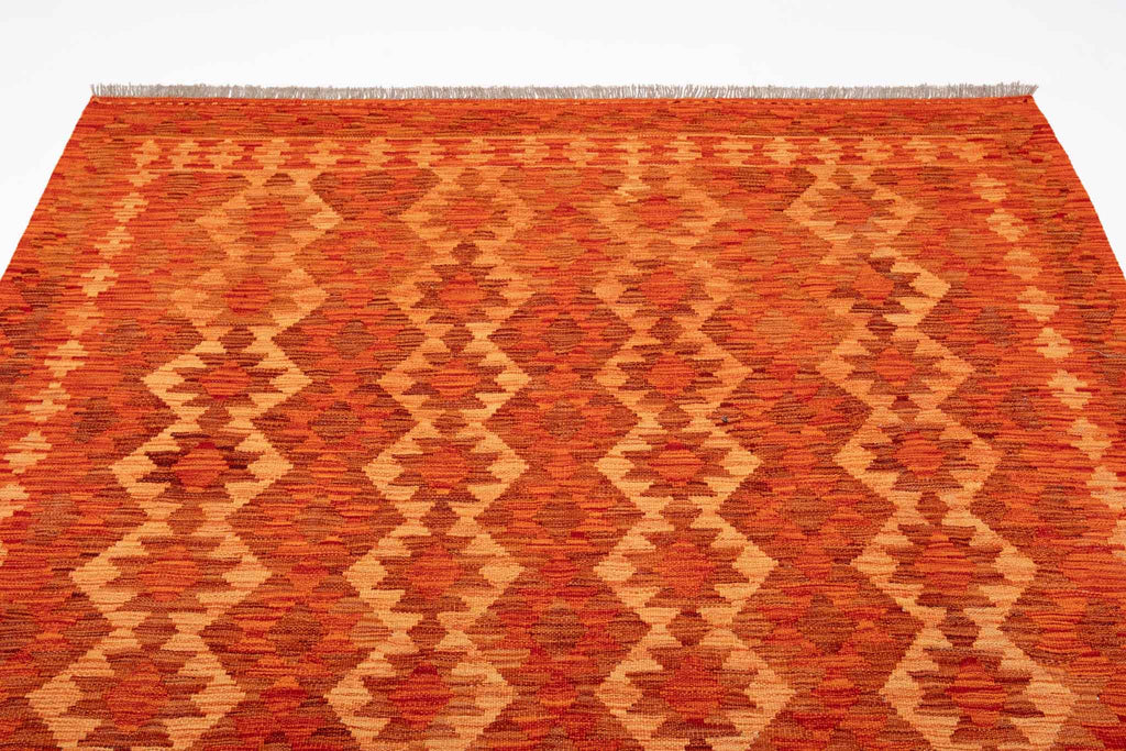 Handgewebter Kelim-Teppich aus Schurwolle, 166 × 239 cm