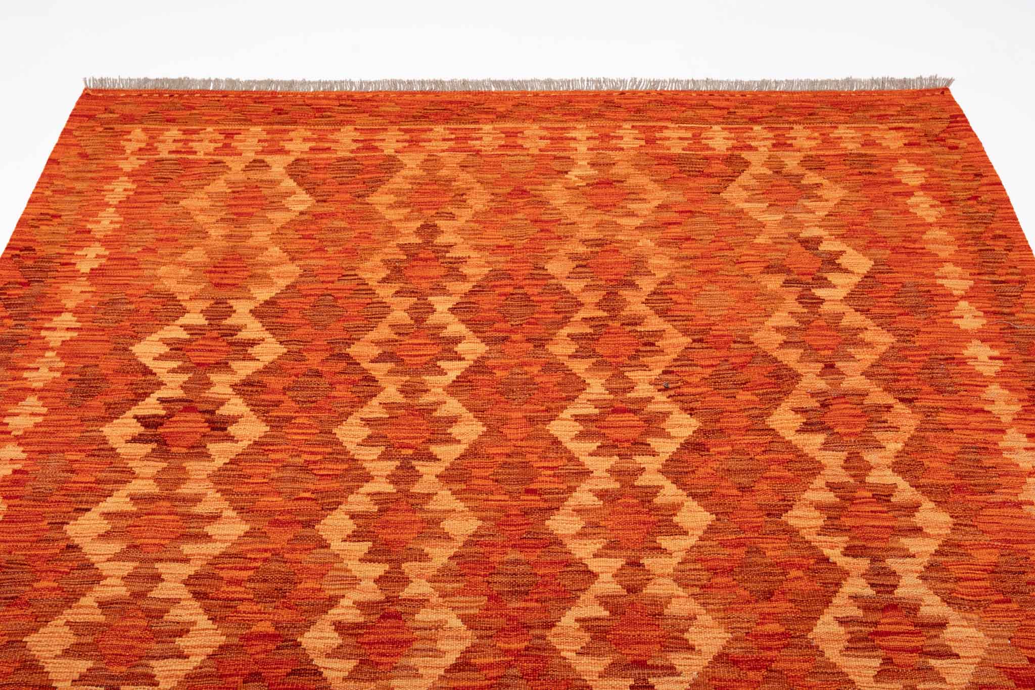 Handgewebter Kelim-Teppich aus Schurwolle, 166 × 239 cm