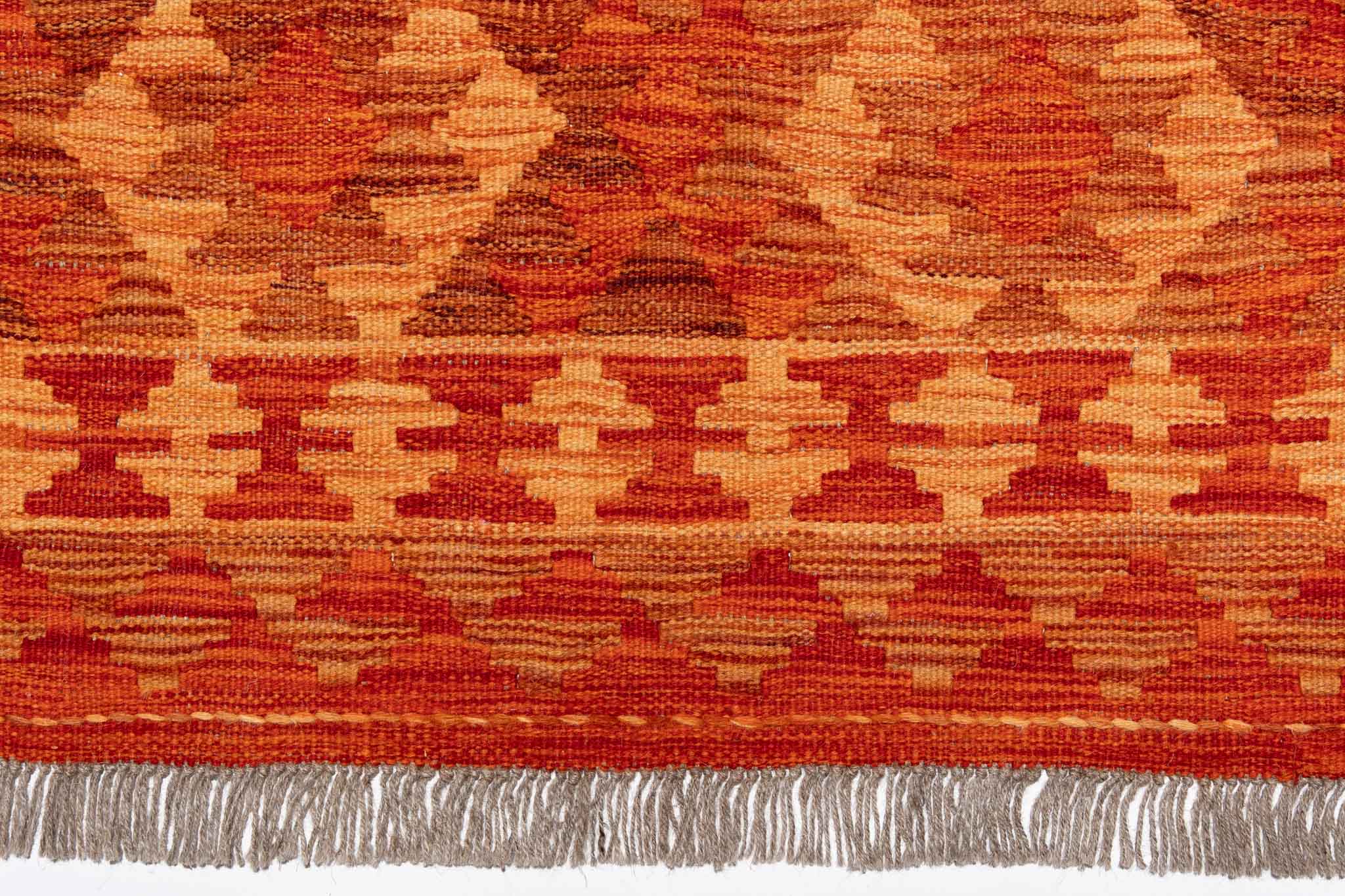 Handgewebter Kelim-Teppich aus Schurwolle, 166 × 239 cm