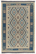 Handgewebter Kelim-Teppich aus Schurwolle, 190 × 293 cm