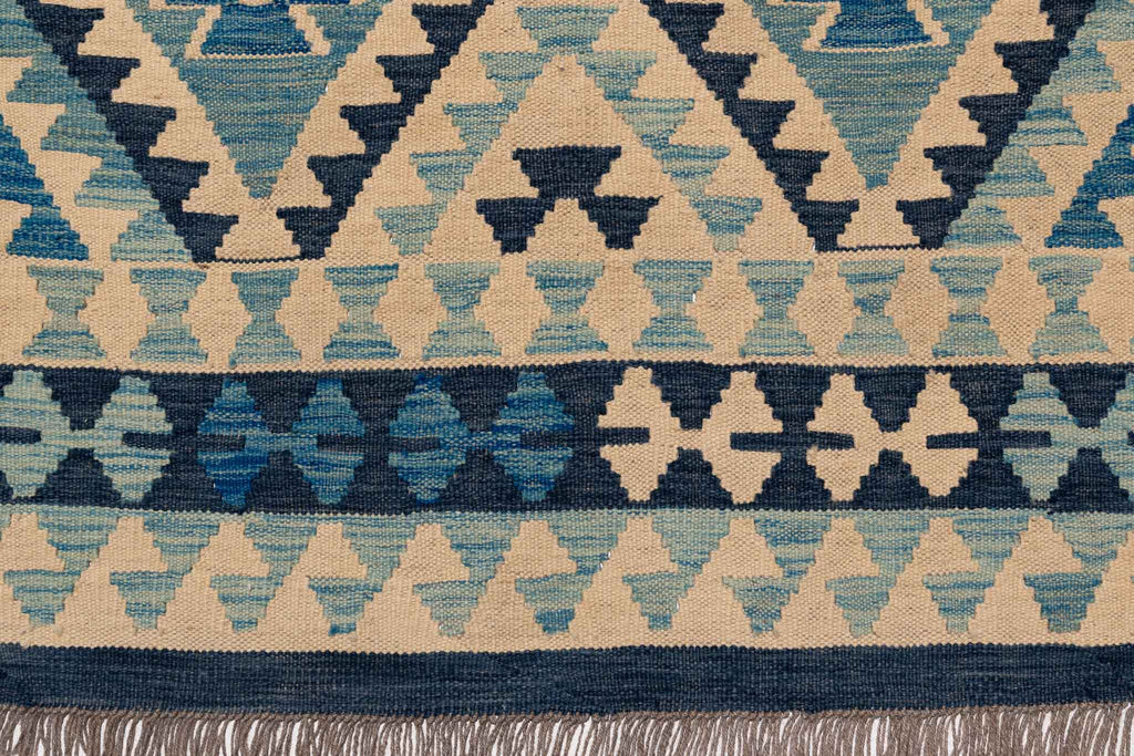 Handgewebter Kelim-Teppich aus Schurwolle, 190 × 293 cm