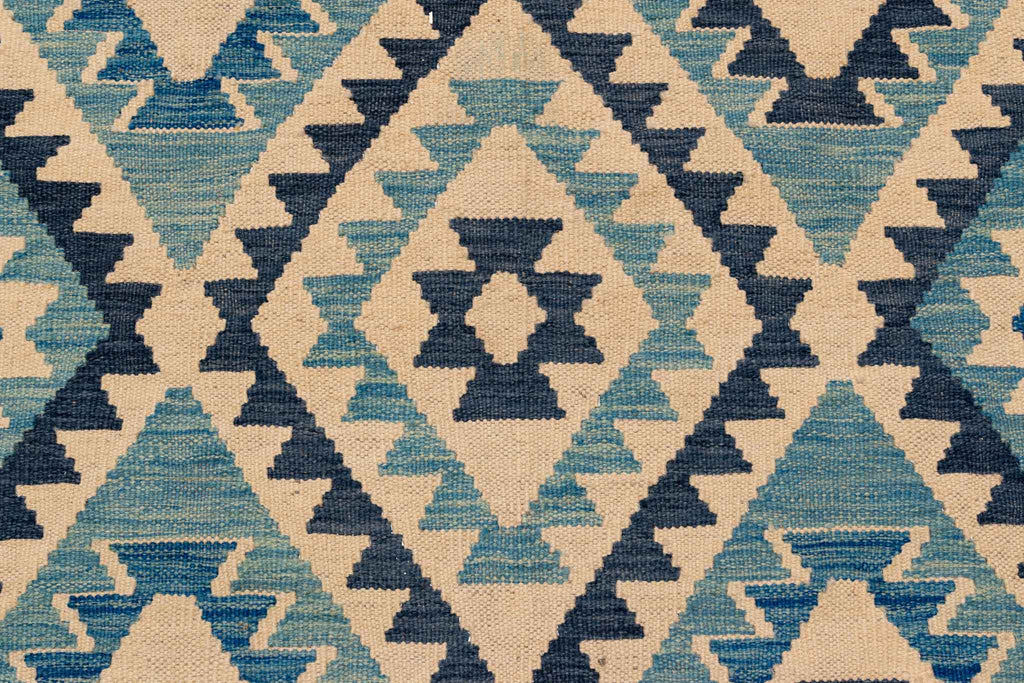 Handgewebter Kelim-Teppich aus Schurwolle, 190 × 293 cm