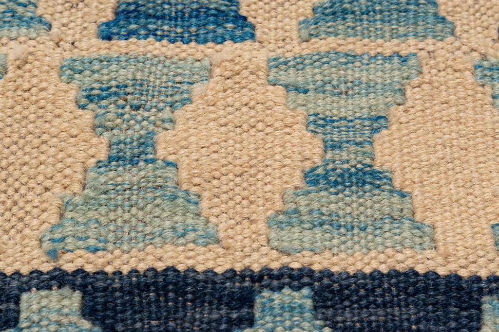 Handgewebter Kelim-Teppich aus Schurwolle, 190 × 293 cm