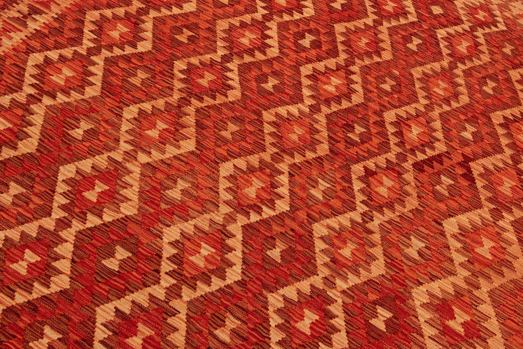 Handgewebter Kelim-Teppich aus Schurwolle, 209 × 293 cm