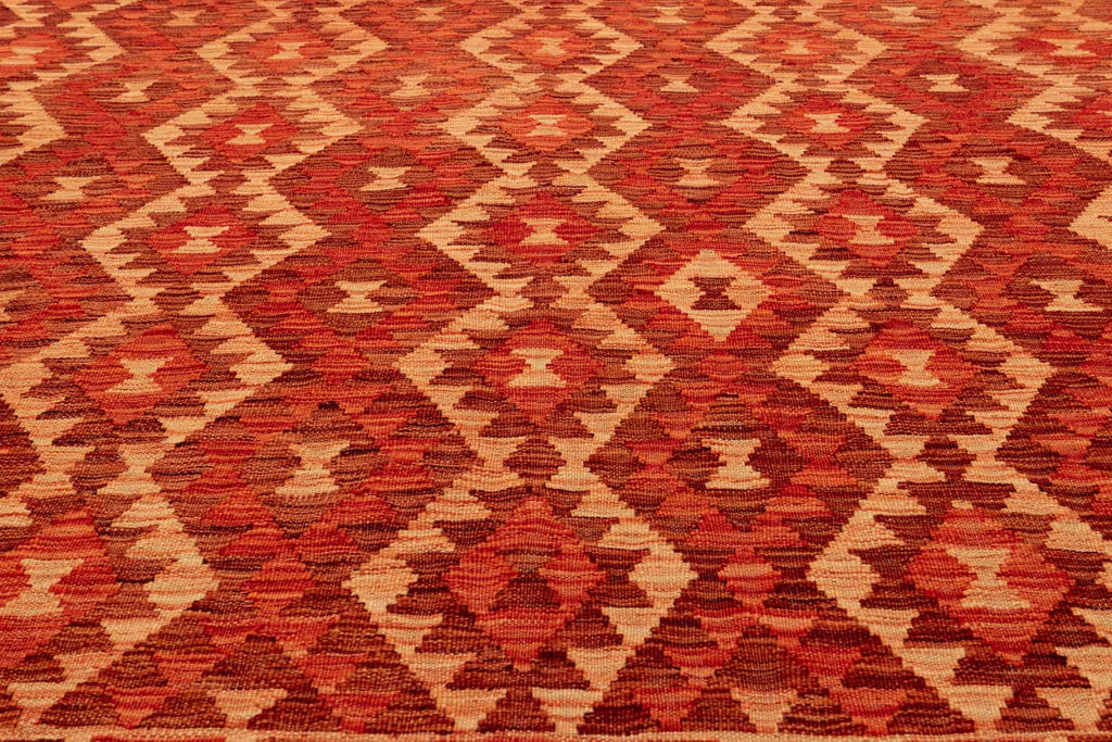 Handgewebter Kelim-Teppich aus Schurwolle, 209 × 293 cm