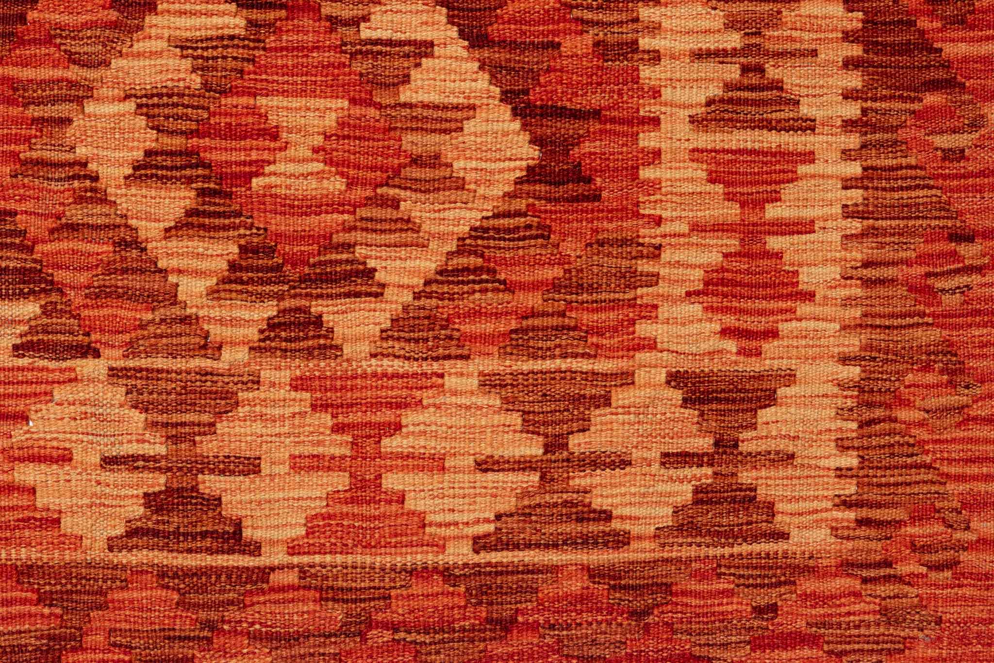 Handgewebter Kelim-Teppich aus Schurwolle, 209 × 293 cm