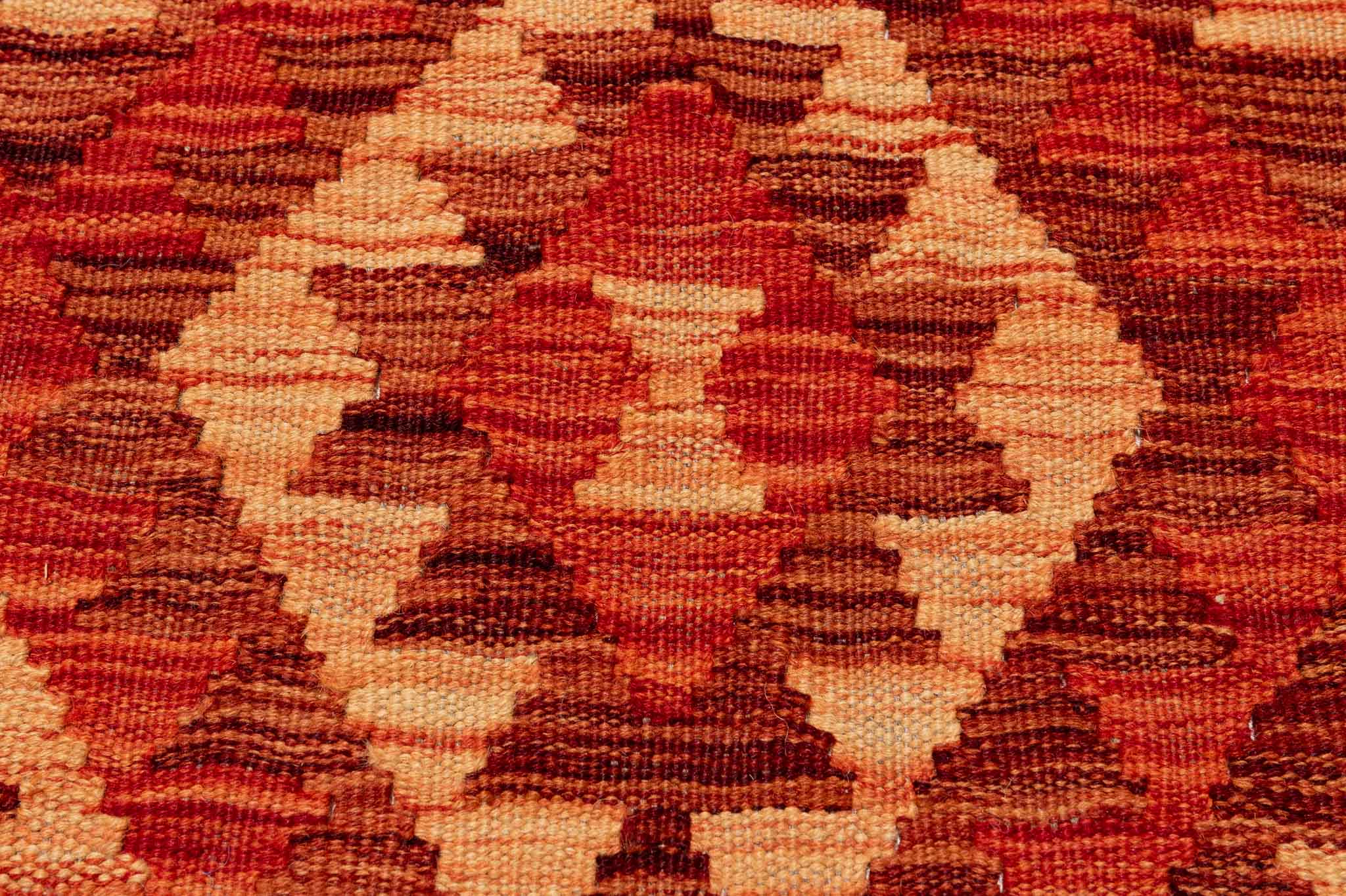 Handgewebter Kelim-Teppich aus Schurwolle, 209 × 293 cm
