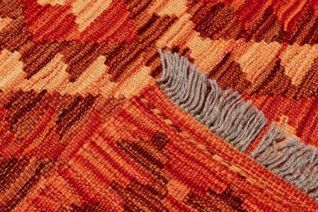 Handgewebter Kelim-Teppich aus Schurwolle, 209 × 293 cm